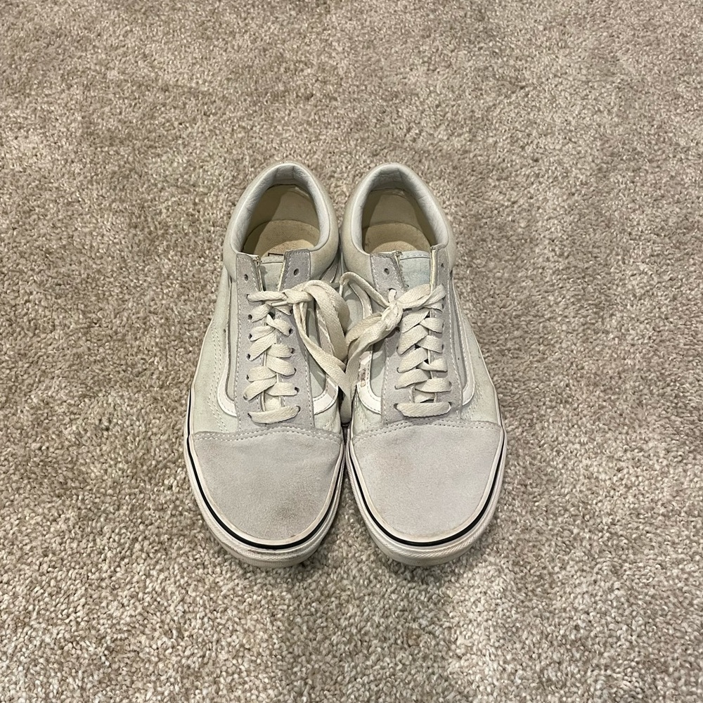 Baby Blue Old Skool Vans, Size 8